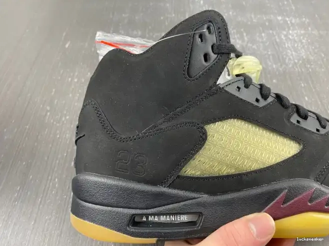 Reps LUCY A Ma Maniere x Air FD1330-001 Jordan 5 Black 0412